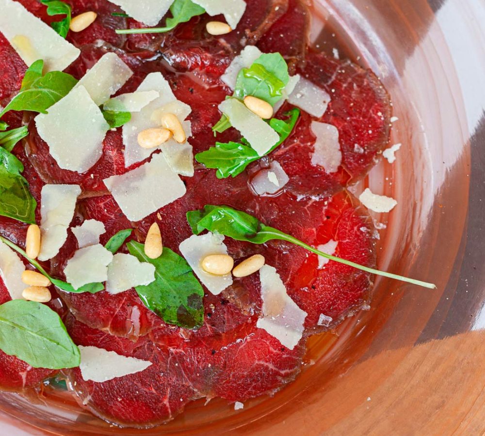 carpaccio de vedella pizzeria la riera